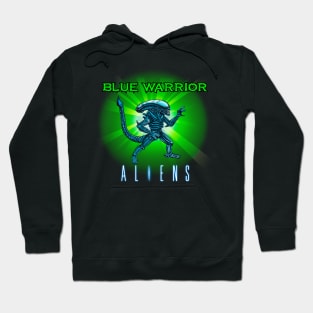 Blue Alien Warrior Hoodie